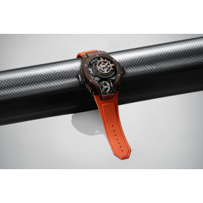 MP-09 Tourbillon Bi-Axis Orange 3D Carbon 49 mm