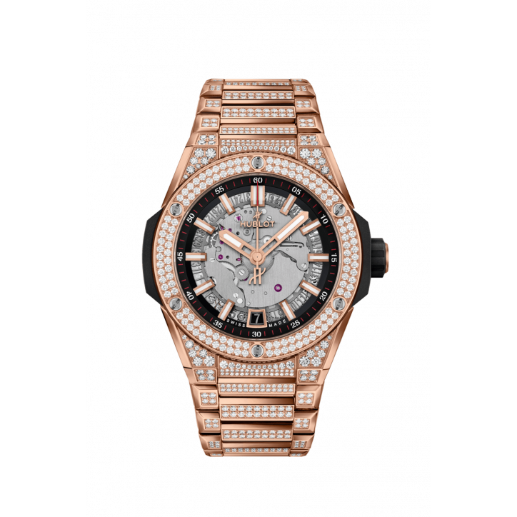 Big Bang Integrated Time Only King Gold Pavé 40 mm