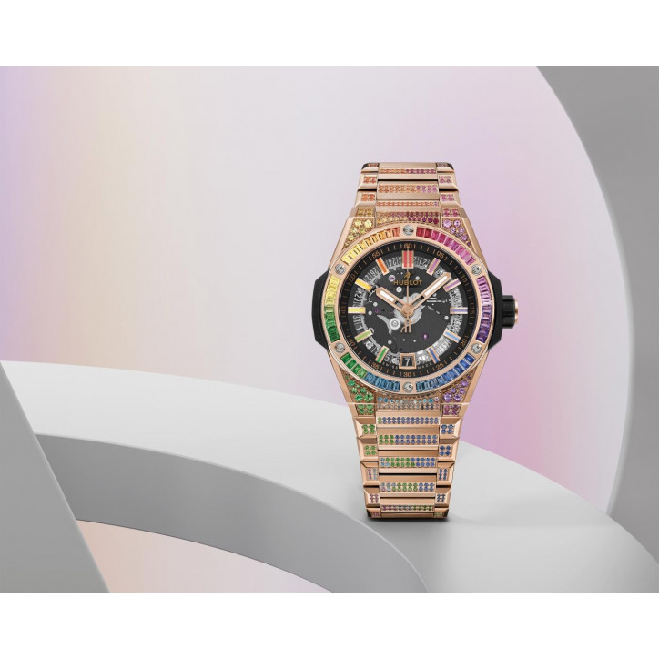 Big Bang Integrated Time Only King Gold Rainbow 40 mm