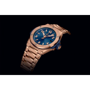 Big Bang Integrated Time Only King Gold Blue 38 mm