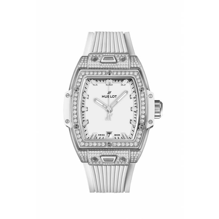 Spirit of Big Bang Titanium White Pavé 39 mm