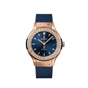 Classic Fusion King Gold Blue Diamonds 38 mm