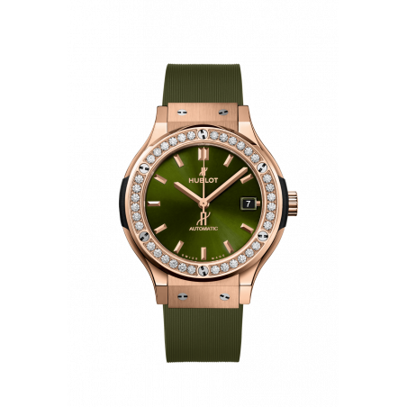 Classic Fusion King Gold Green Diamonds 38 mm