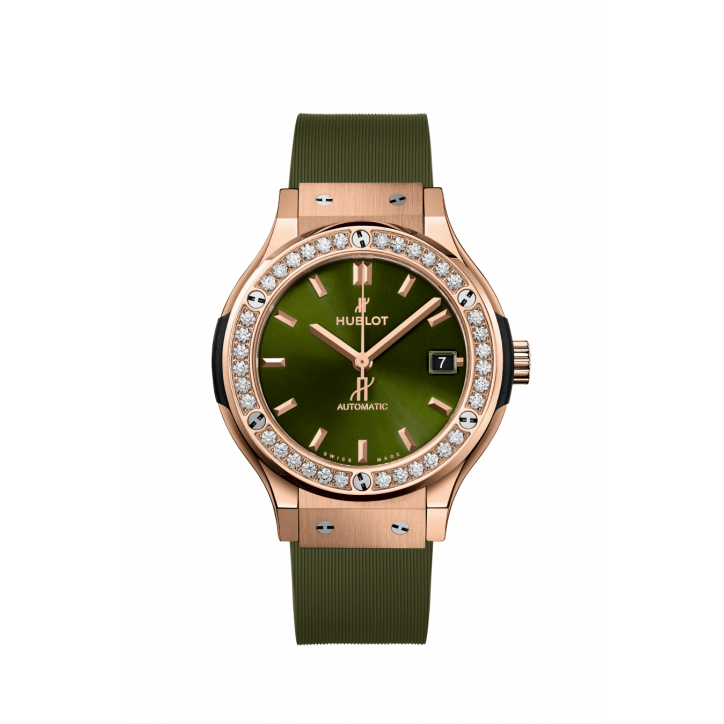 Classic Fusion King Gold Green Diamonds 38 mm