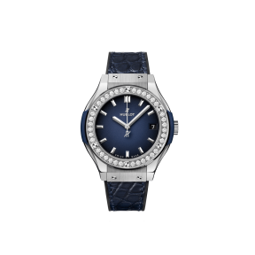 Classic Fusion Titanium Deep Blue Diamonds 33 mm