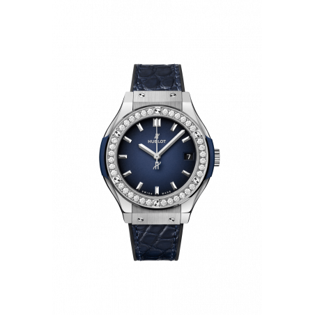 Classic Fusion Titanium Deep Blue Diamonds 33 mm