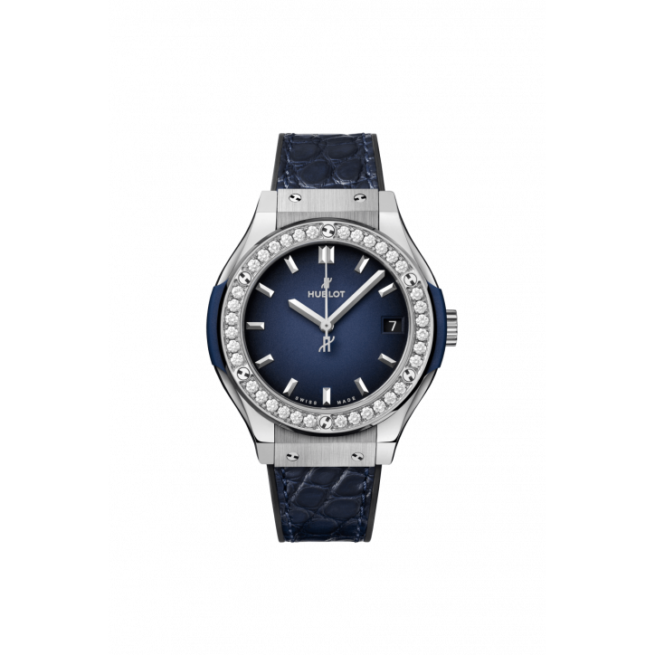 Classic Fusion Titanium Deep Blue Diamonds 33 mm