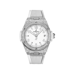 Big Bang One Click Steel White Pavé 39 mm