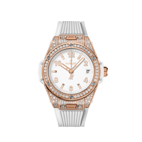 Big Bang One Click King Gold White Pavé 39 mm