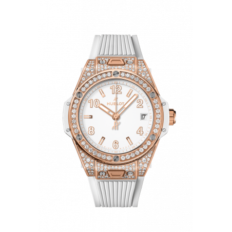 Big Bang One Click King Gold White Pavé 39 mm