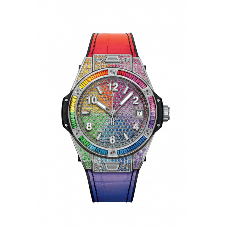 Big Bang One Click Steel Rainbow 39 mm