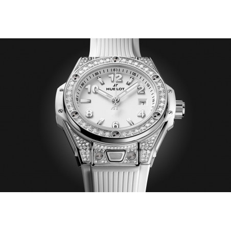 Big Bang One Click Steel White Pavé 33 mm