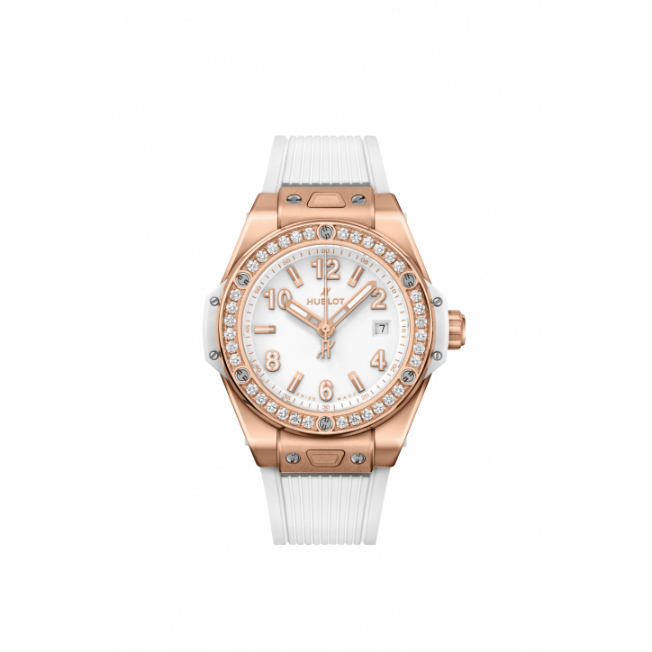 Big Bang One Click King Gold White Diamonds 33 mm