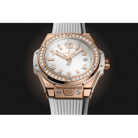 Big Bang One Click King Gold White Diamonds 33 mm