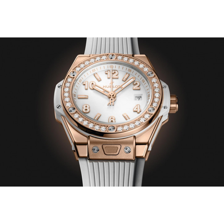 Big Bang One Click King Gold White Diamonds 33 mm