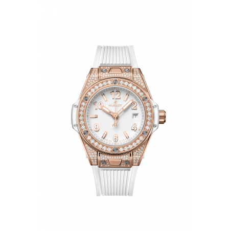 Big Bang One Click King Gold White Pavé 33 mm