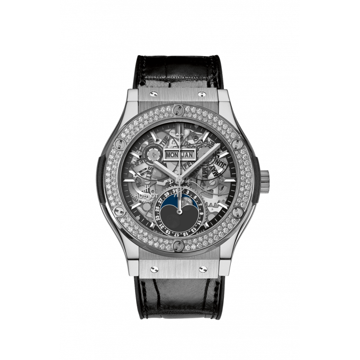 Classic Fusion Aerofusion Moonphase Titanium Diamonds 42 mm