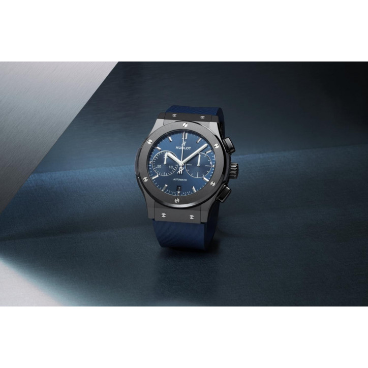 Classic Fusion Ceramic Blue Chronograph 45 mm