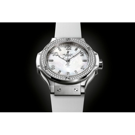 Big Bang All White Diamonds Mother of Pearl 38 mm