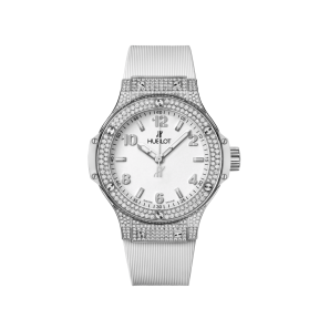 Big Bang Steel White Pavé 38 mm