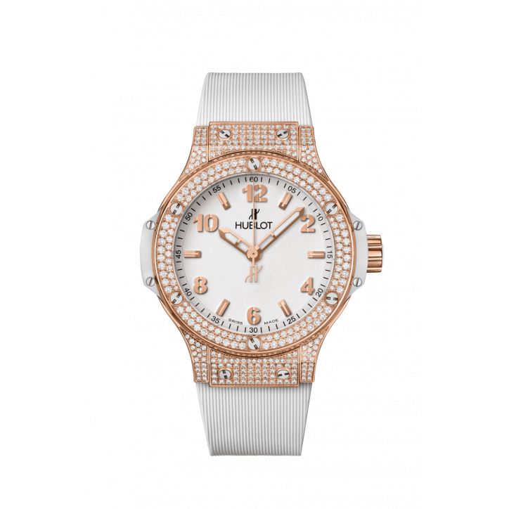 Big Bang Gold White Pavé 38 mm