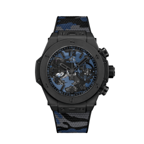 Big Bang Unico All Black Blue Camo 44 mm