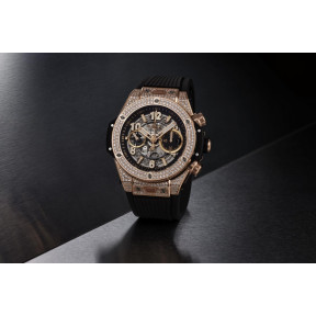 Big Bang Unico King Gold Pavé 44 mm