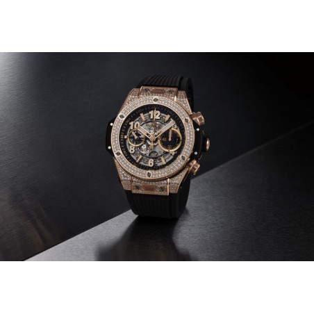 Big Bang Unico King Gold Pavé 44 mm