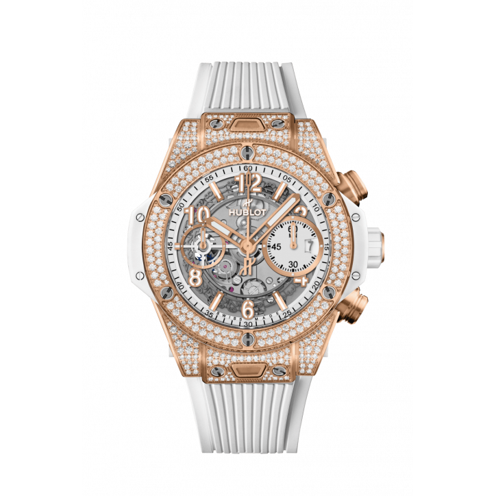 Big Bang Unico King Gold White Pavé 42 mm