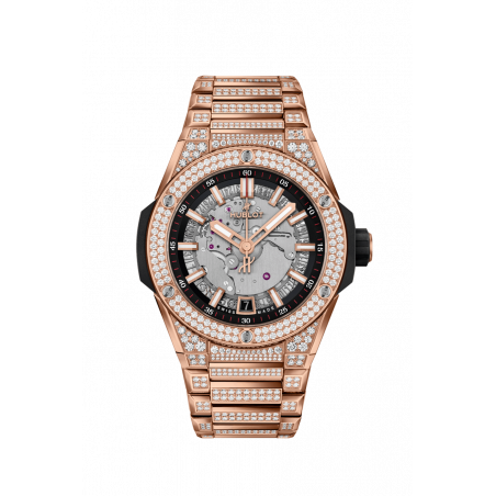 Big Bang Integrated Time Only King Gold Pavé 40 mm