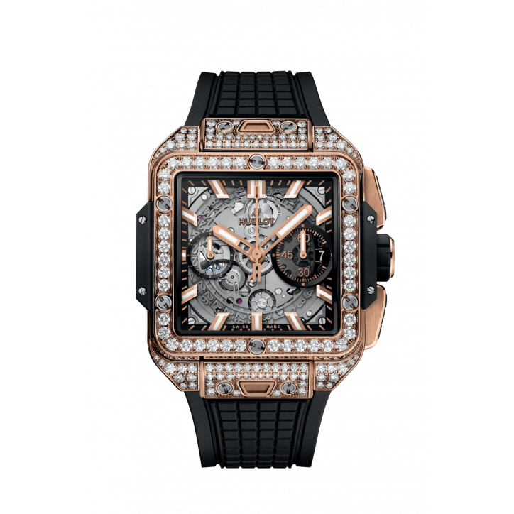 Square Bang Unico King Gold Pavé 42 mm