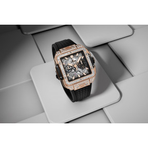 Square Bang Unico King Gold Jewellery 42 mm