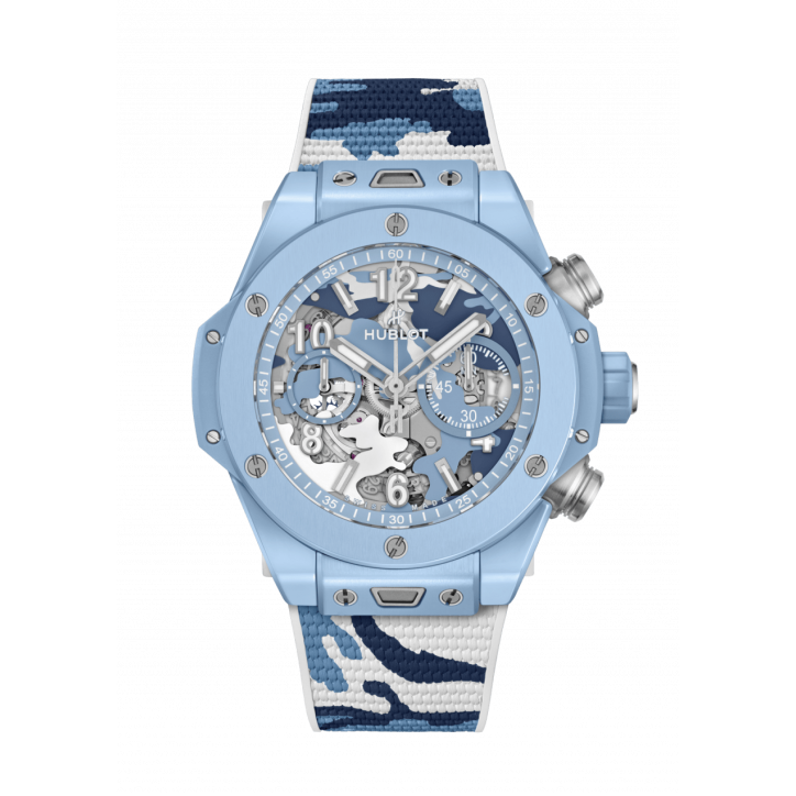 Big Bang Unico Sky Blue Camo 44 mm