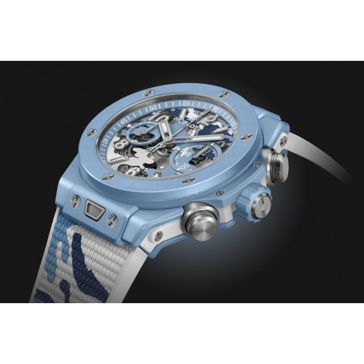 Big Bang Unico Sky Blue Camo 44 mm