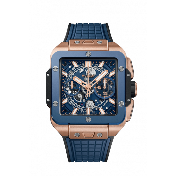 Square Bang Unico King Gold Blue Ceramic 42 mm