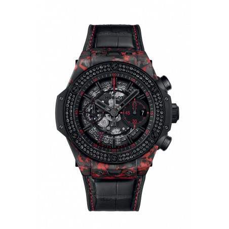 Big Bang Unico Red Carbon Black Diamonds Las Vegas Boutique 44 mm