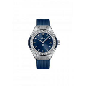 Classic Fusion Titanium Blue Diamonds 29 mm