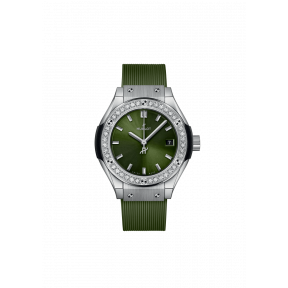 Classic Fusion Titanium Green Diamonds 29 mm