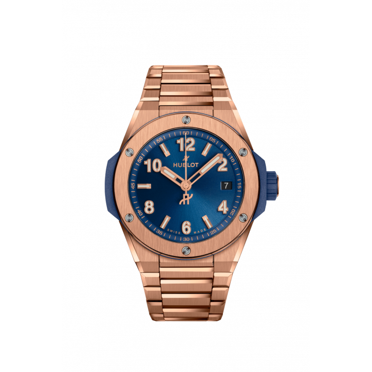 Big Bang Integrated Time Only King Gold Blue 38 mm