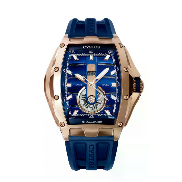 Twin-Time 5N Red Gold Blue Dial