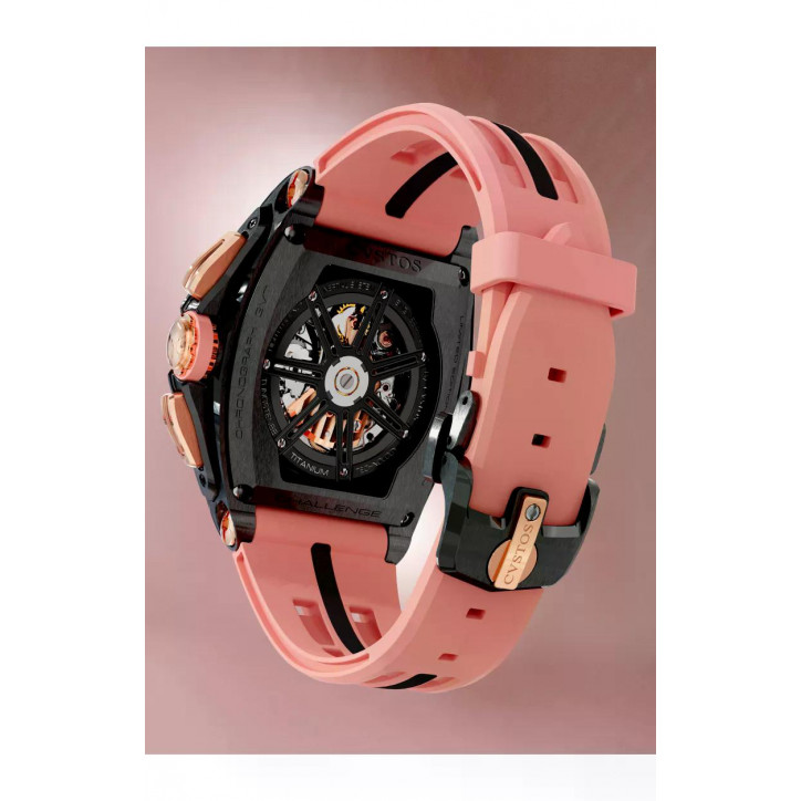 Chrono GMT Black Steel/Salmon