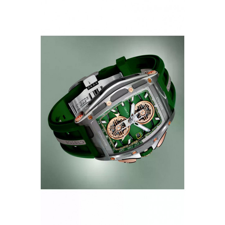 Chrono GMT Steel/Green Dial