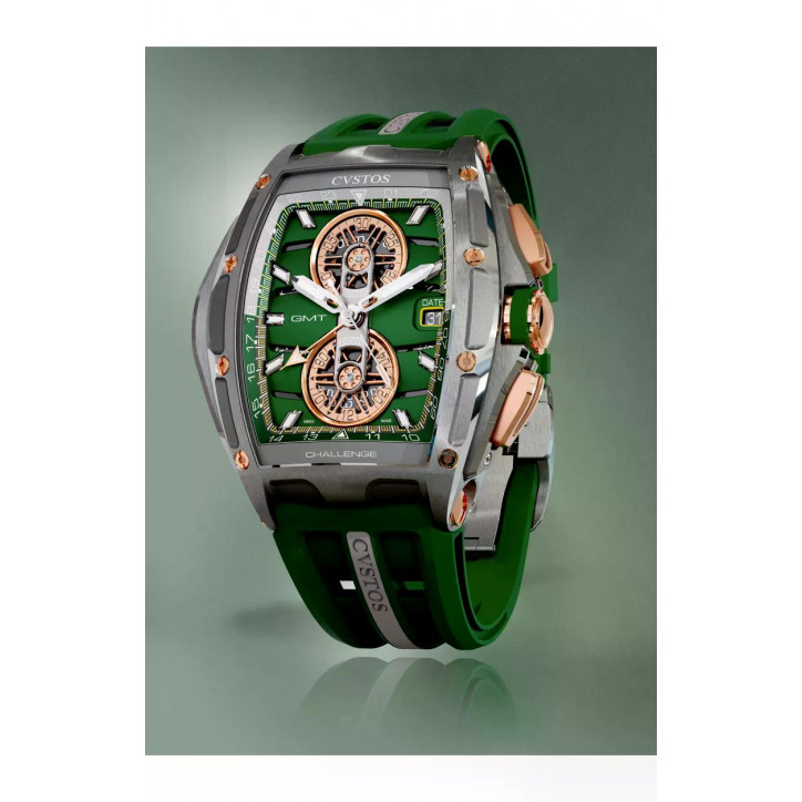 Chrono GMT Steel/Green Dial