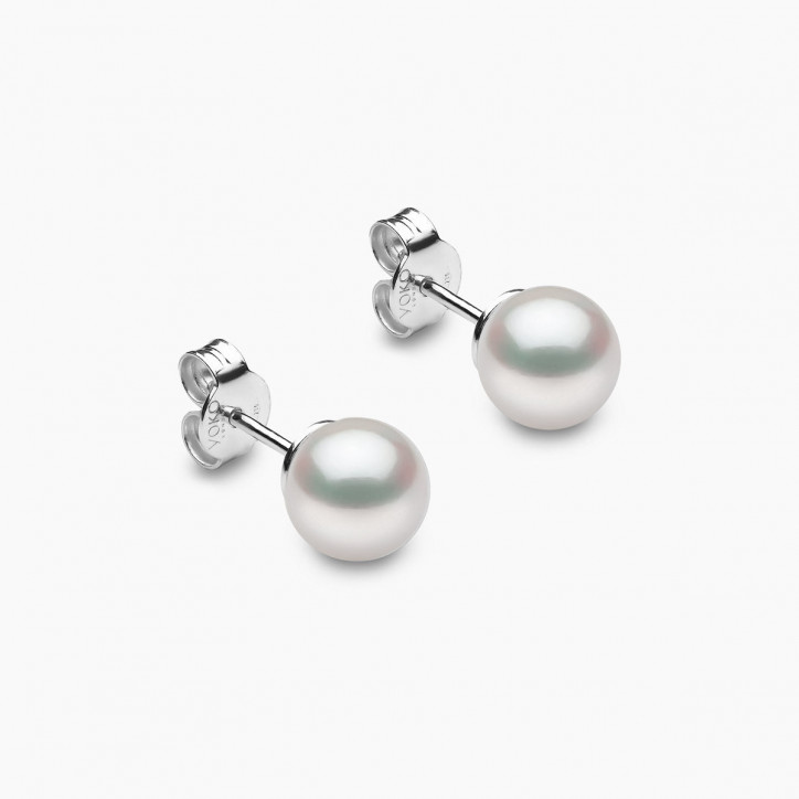 Classic 18K Gold Freshwater Pearl Stud Earrings