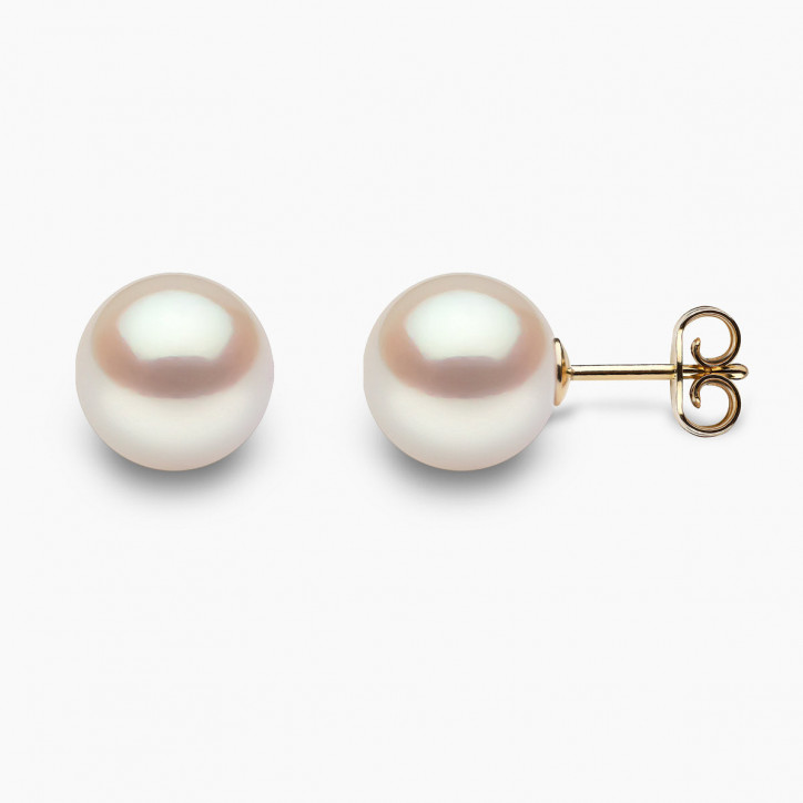 Classic 18K Gold Freshwater Pearl Stud Earrings