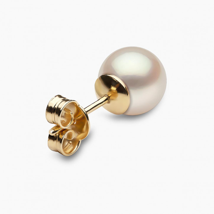 Classic 18K Gold Freshwater Pearl Stud Earrings