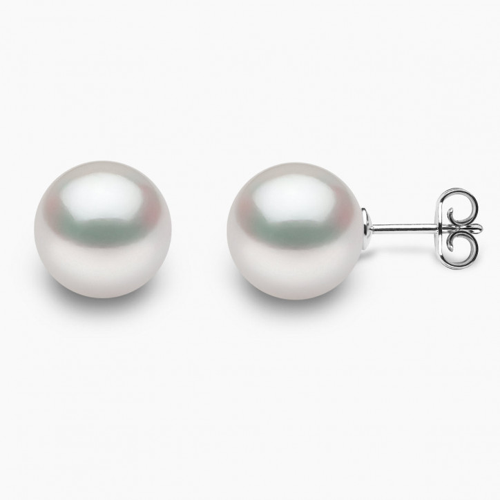 Classic 18K Gold Freshwater Pearl Stud Earrings