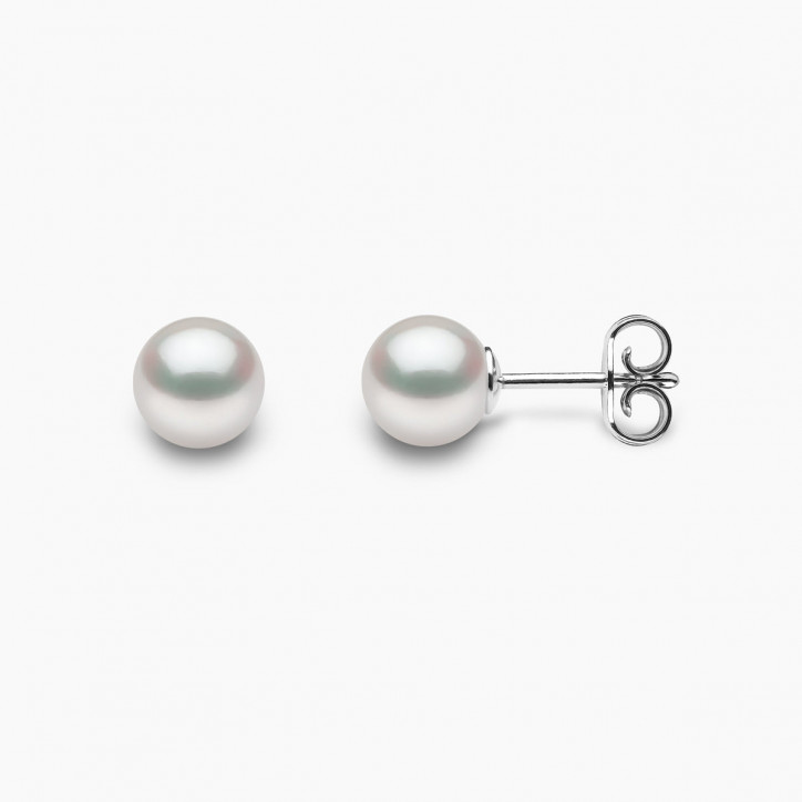 Classic 18K Gold Freshwater Pearl Stud Earrings