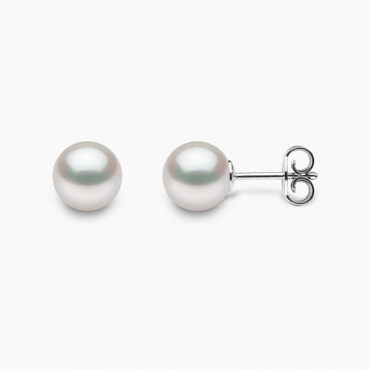 Classic 18K Gold Freshwater Pearl Stud Earrings