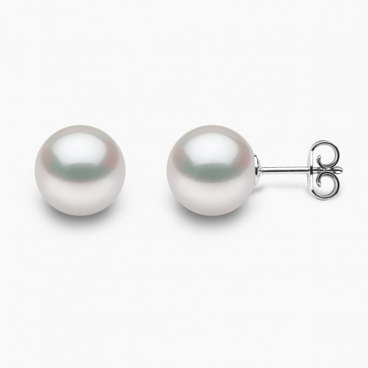 Classic 18K Gold Freshwater Pearl Stud Earrings